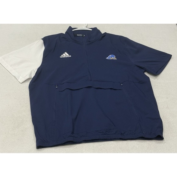 adidas Jackets & Blazers - Delaware Blue Hens adidas Mens Stadium 1/4 zip  blue shirt size M New